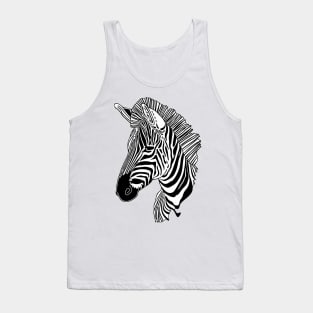 Zebra lines art #zebra #tshirt Tank Top